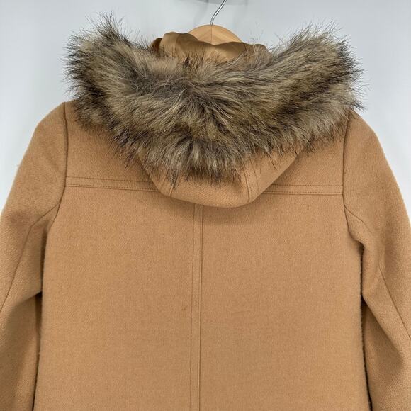 J. Crew New Chateau Parka Wool Blend Coat Hooded Faux Fur Jacket - Picture 9 of 16